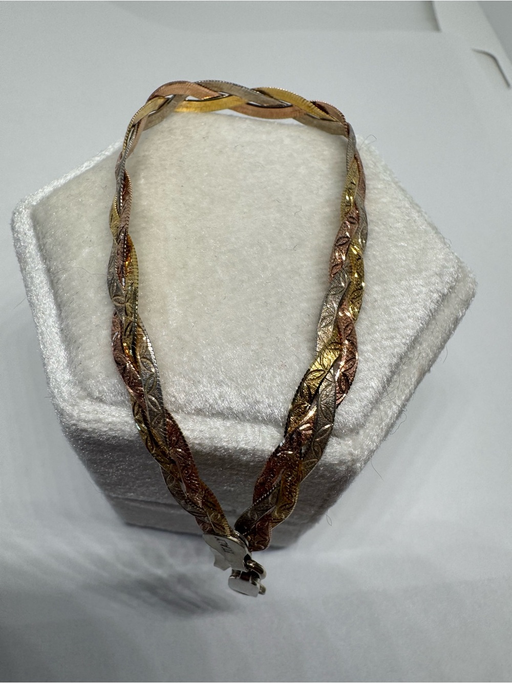 Italian 925 Sterling Silver Gold Plated Bracelet Size 7.75"
